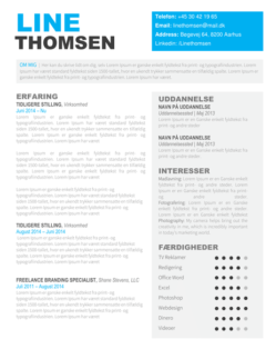 CV Skabelon Word - Line Thomsen